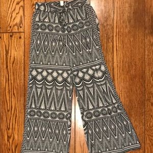 Wide Leg Pants With Pattern